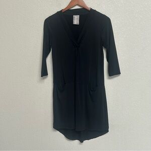 Anthropologie Dolan Left Coast Teagan Tunic Dress Women’s‎ XS Black 3/4 Sleeve